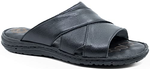 Sandalias para hombre Lusco T2 de cuero cómodo para verano en interior y exterior