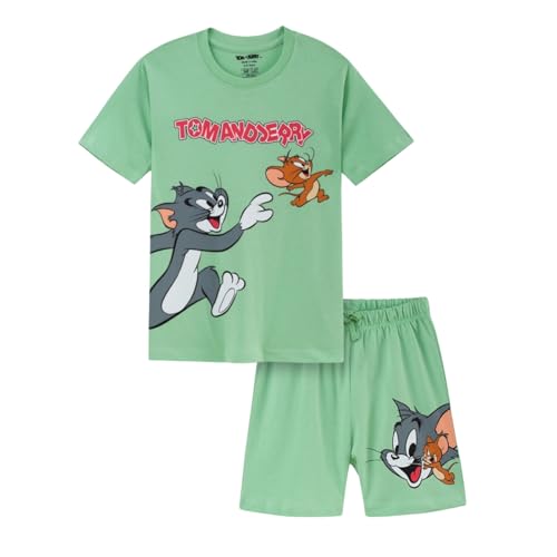 Image of Nap Chief Kids Cotton Official Tom & Jerry Co ord Set for Boys & Girls, T Shirt and Shorts for Casual Wear