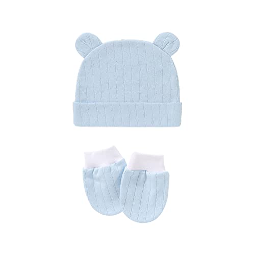 3 Pack Newborn Hospital Hat Cute Bear Ears Cotton Hat3