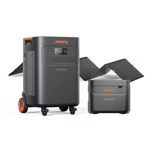 Image of Jackery Solar Generator 5000 Plus Portable Power Station with Extra Battery and 500W, 10kWh LFP Battery, 7200W AC Output Solar Generator for Home Use, Emergency Backup
