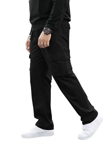 GRECIILOOKS Men's Regular Fit Low Rise Cargos Trousers | Cargo Track Pant | Loose Fit | Regular Trouser | Treck Pent's with Multiple Pockets (Available in Plus Size)