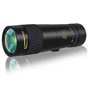 Aurosports 10-30×40 Zoom Monokular Teleskop Erwachsene, Bak4 Prisma Dual Fokus Fernrohr Kompakt Monokulare für Wildtiere…