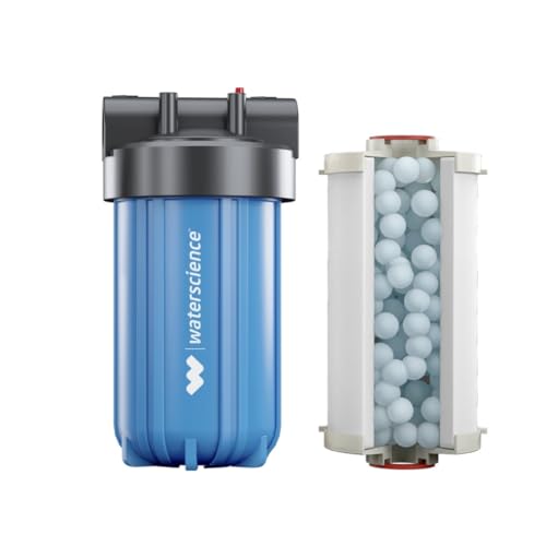 Image of WaterScience RIO Single Stage 10-Inch Mainline Hard Water Filter for Tank | Water Softener for Home | Applicable for 1BHK Home & Bathroom | Whole House Water Filter | Wall Mount - 2Y Warranty