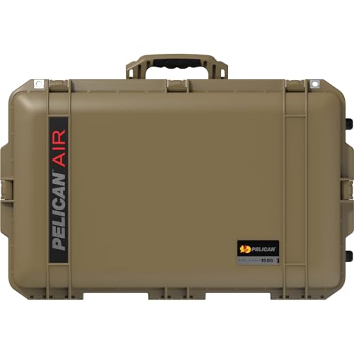Image of Pelican Air 1595 Multi-Purpose Hard Case no Foam (Empty Case) for Camera, Drone, Equipment, Gear, Electronics, Overlanding, Camping, Travel and Pistol (OCP Tan)
