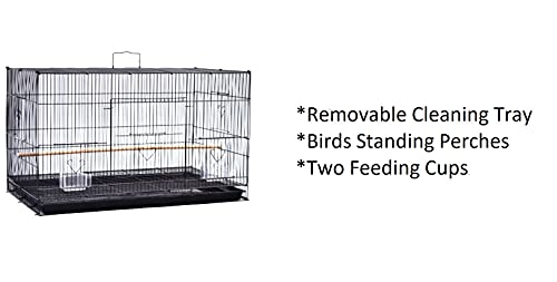 PetzLifeWorld-Powder-Coated-2-Feet-Birds-Cage-Suitable-for-All-Small-Birds-and-Love-Birds-Black