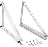 HQST Adjustable Solar Panel Tilt Mount Brackets, 28 inch Solar Panel Racks with Foldable Tilt Legs -
