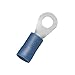 ASI 2052230 Type BF-M6 Ring Terminal, 6 mm Stud Size, 16-14 AWG, 23.4 mm Length, Blue (Pack of 100)
