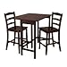 Lynnwood 3-Pc Drop Leaf High Table with 2 Counter Ladder Back Stool/Chair RTM13521