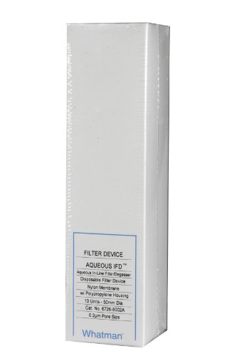 Whatman 6726-5002A Aqueous IFD Nylon In-line Filter, 42 psi Maximum Pressure, 0.2 Micron, 2.5mL/min Flow Rate, 50mm Diameter (Pack of 5)