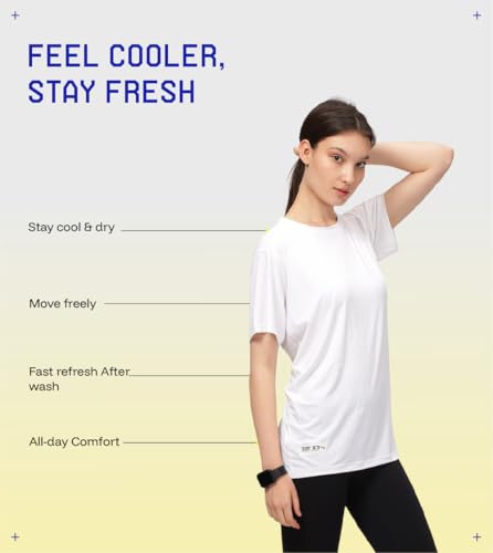 Image of BLUE TYGA Ice Tee� Comfortable T-Shirt for Women | Cool Rush Technology | Running & Casual Wear