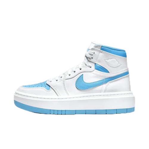 NIKE Air Jordan 1 Elevate High Women's Shoes (DN3253-114, White/White/Dark Powder Blue) Size 11.5