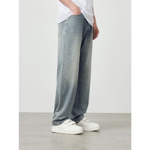 Men's Straight Leg Loose Denim Pants4