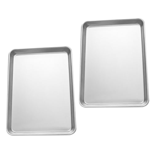 PHENOFICE 2pcs Bakeware Baking Pan Bakery Accessories Cookie Pans for Baking Cookie Cake Pan Aluminum Alloy Baking Tray Baking Tool Bakery Baking Tray Kitchen Baking Tray Oven Pan