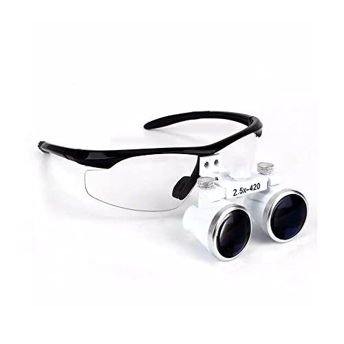Image of Dental Magnifying Loupes with Plastic Frame | 2.5X Magnification | Lightweight and Durable | Black Color | LED Headlight Free | Ideal for Dental Procedures and Enhanced Visibility