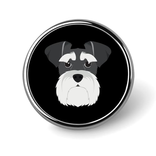 バッジ 円形 徽章 かわいい シュナウザー 犬 缶バッジ 胸章 ピンバッチ ボタンブローチ 25mm おしゃれ ネクタイピン コレクション バッグ飾 帽子 胸飾り かばん掛け 工芸品 取付簡単 男女兼用 プレゼント