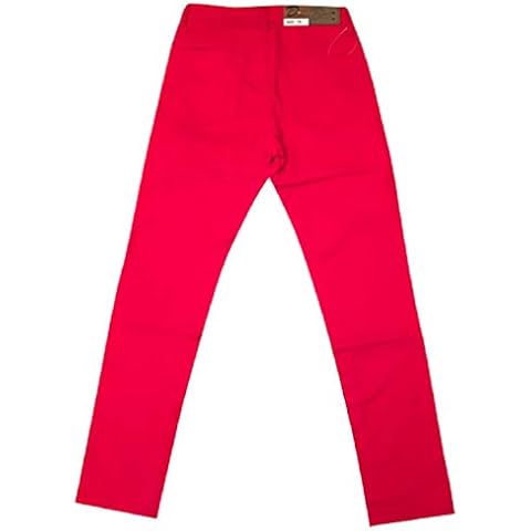 Boy's Skinny Jeans Classic Basic Skinny Pants Kids Good FIT (RED, 12) Cover
