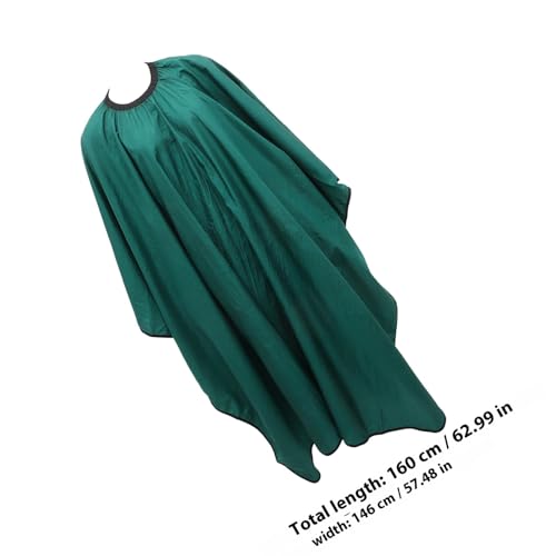 Capa impermeable para peluquería PRETYZOOM Verde con mangas miniatura 2