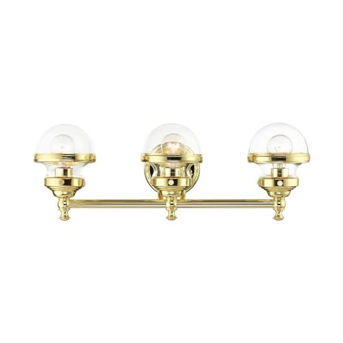 Image of Livex Lighting 17413-02 3-Light Fixture, Polished Brass