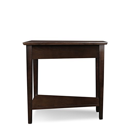 Image of Leick Home Teegan Wedge End Table, 15 inch, Chocolate Oak