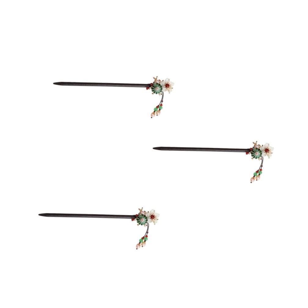 3pièces Épingle à Cheveux Vintage Accessoire De Coiffure Féminin Avec Frange Parfait Pour Événements Traditionnels Styles Anciens