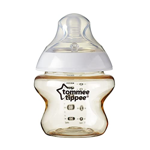 Tommee Tippee Biberon Kit Naissance pour Nouveau-Né Anti-Colique Avancé, 2 Tétines Imitant le Sein Maternel avec Valve Anti-Colique, Biberons 2 x 260ml – 2 x 150ml, 2 Sucettes 0-6m,1 Goupillon,Violet