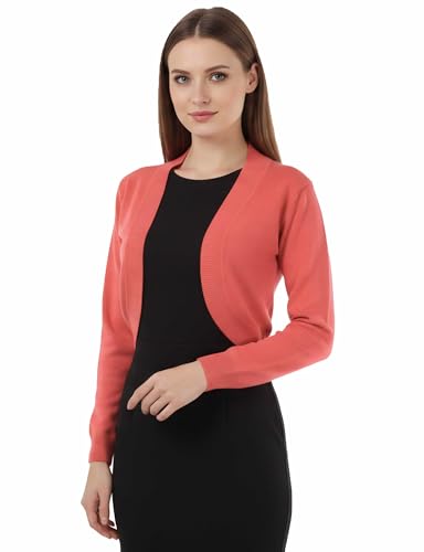 Image of Allsense Women's 3 /4 Sleeve Bolero Shrug for Dresses | Open Front Cropped Cardigan, Lightweight Knit Dress Cover Up