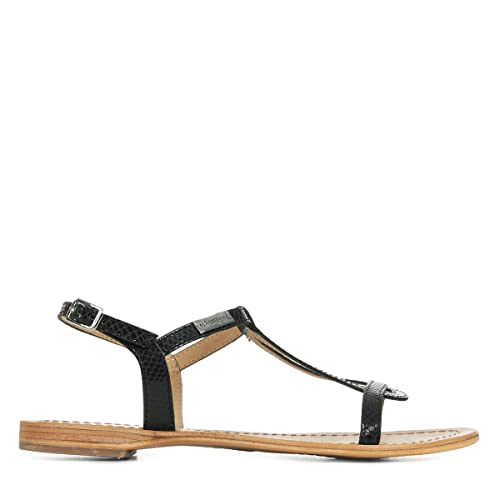 Les Tropeziennes Femme Hamat Chaussures>femme>sandales-et-nu-pieds, Noir Noir Serpent, 37 EU