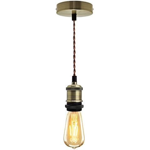 Industrial Vintage Brass Pendant Ceiling Light Cover