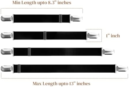 Miniatura 7 de FeelAtHome Clips para sábanas mantienen las sábanas en su lugar, bandas de esquina para sábanas bajeras, soportes de agarre para sábanas de colchón,