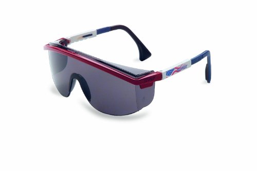 Honeywell Home Gray Safety Glasses, Scratch-Resistant, Blue/Red/White (S1179)