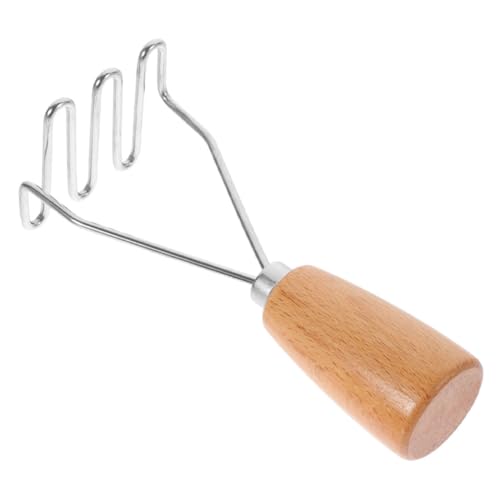 Cabilock Machucador Prensa para Hacer Spaetzle Machacador De Puré De Patatas Triturador De Patatas Picadora De Patatas Machacador De Batata Papas Manual Cocina Madera Vegetal
