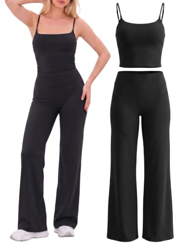 Womens Workout Set 2 Piece Yoga Gym Pilates Athletic Matching Outfit - image 1