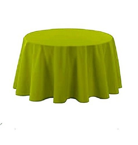 Nappe polyester vert anis ronde diamètre 180 cm