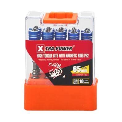 Xtra-power PH2 65MM++ High Torque screw driver Bits with magnetic ring (10 pc set) (B0BWV13TDJ) Amazon Price History, Amazon Price Tracker