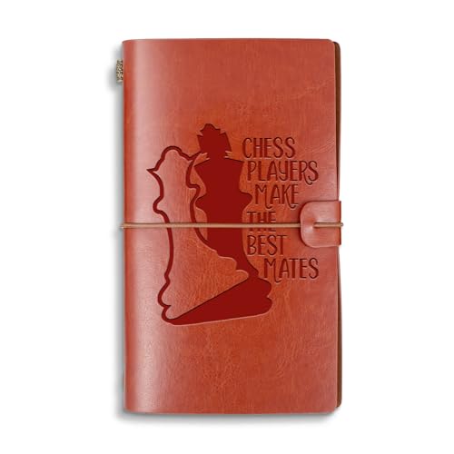 WHLBHG Chess Lovers Gift Chess Players Make The Best Mates Leather Notebook Strategies from Chess Notebook for Chess Player Chess Lover Chess Master (Chess Players MakeA6)