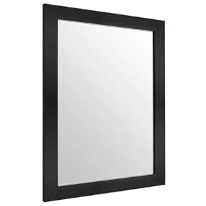 Ruomeng Wall Mirror Rectangle Decorative Mirror 12″ x 16″ for Entryway, Bedroom, Living Room, Black