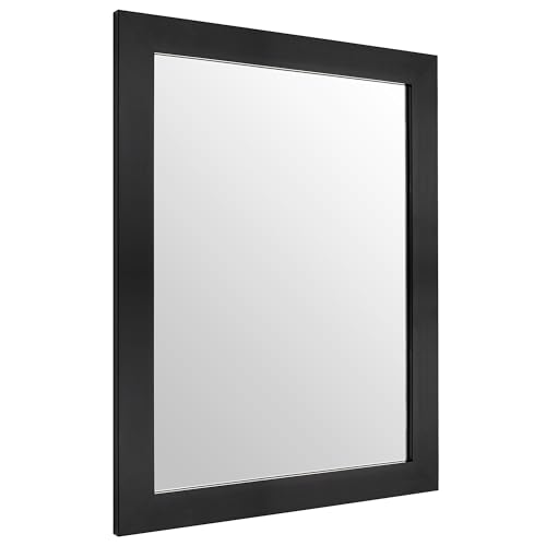 Ruomeng Wall Mirror Rectangle Decorative Mirror 12″ x 16″ for Entryway, Bedroom, Living Room, Black