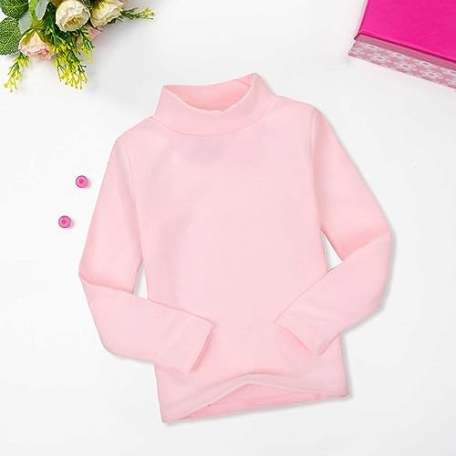 Girls' Boys Mock Turtleneck Basic Uniform Long Sleeve Shirt Casual Tee Tops for Toddler Kids3
