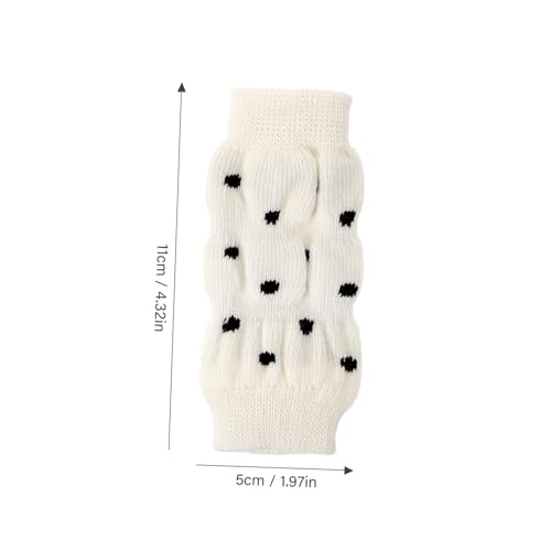 VERDANVERSE 4 StüCk Gestrickte BeinwäRmer FüR Hunde Weiche Baumwolle Haustierbeinsocken Ellbogenschutz Und Sprunggelenkabdeckungen FüR Outdoor Schutz Gegen Schmutz Und KäLte und 11 x 5 x 1 cm