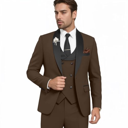 Mens Suit Slim Fit 3 Piece Formal Suit for Men Business Wedding Groom Prom Tuxedo Dinner Party4