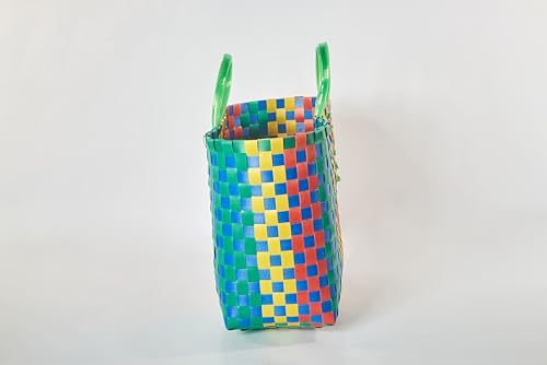 Image of The Quirk Box Premium Multipurpose Organizer Tiffin Basket Carry Bag, Storage & Picnic Basket, Lunch Bag, Gift Hamper, Handbag for Lunch Box, Water Bottle, Kids Storage - 18 litres (Green - Medium)