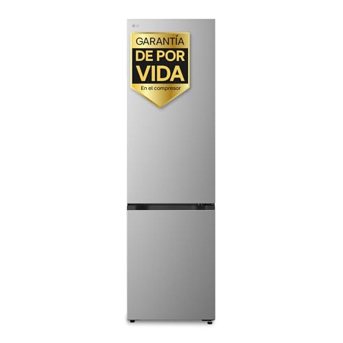LG GBBS322APY - Frigorífico Combi DoorCooling+, 2.03m, Clasificación A, Serie 300, Capacidad de 375l, Inox antihuellas