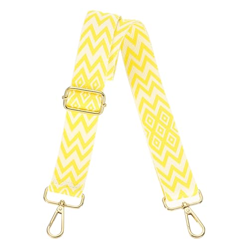 Bandoulière réglable pour sac à main avec sangle en toile jaune et boucle