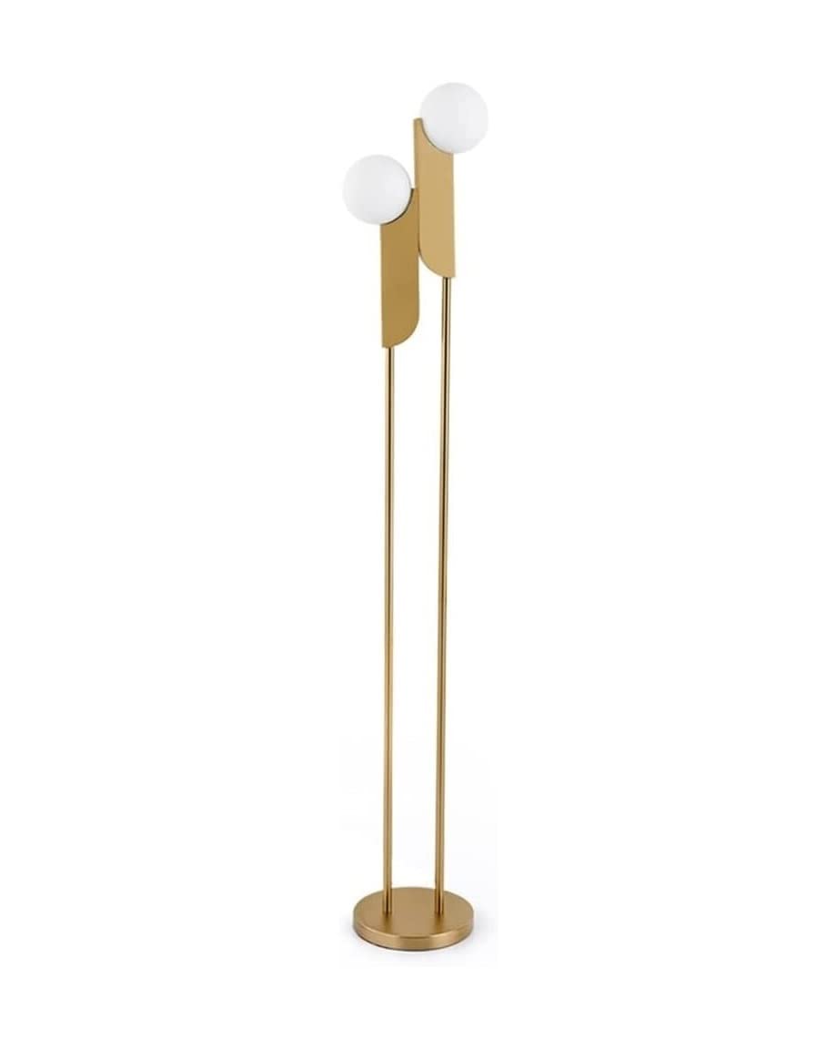 CVdrtyED Standing Lamp Creative Floor Light Lamp Gold Metal Body Frosted Glass Lampshade Foyer Bedroom Bedroom Living Room