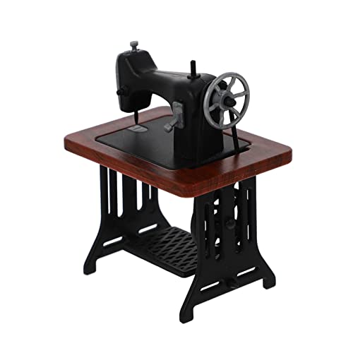 Mini machine à coudre vintage pour décorer une table de salon ou un bureau rétro