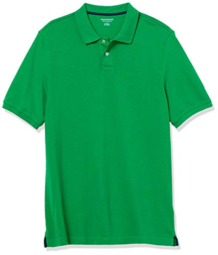 Amazon Essentials Polo en Piqué de Coton à Manches Courtes, Coupe Classique (Disponible en Grande Taille) Homme, Vert, L