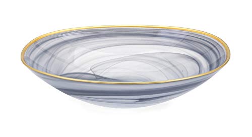 Imax 83904 Glass Bowl, Gray - Thumbnail 3