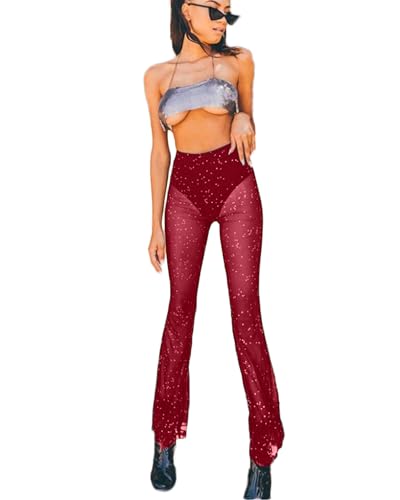 パンツ pellicule glitter film sheer pants pellicule glitter film sheer pants