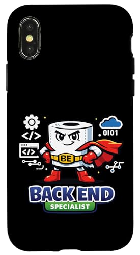 Back End Specialist Developer Funny Programmer Toilet Paper �X�}�z�P�[�X iPhone X/XS �p