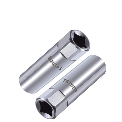 NEIQIUWING Llave de 3/8 pulgadas, llave de 12 cantos de 14/16 mm, herramienta de extracción de clips de resorte para chispas